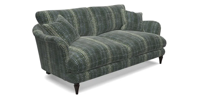 Pugin 3 Seater Sofa in V&A Threads of India Varanasi Wilderness Ink