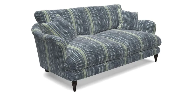 Pugin 3 Seater Sofa in V&A Threads of India Varanasi Wilderness Ink