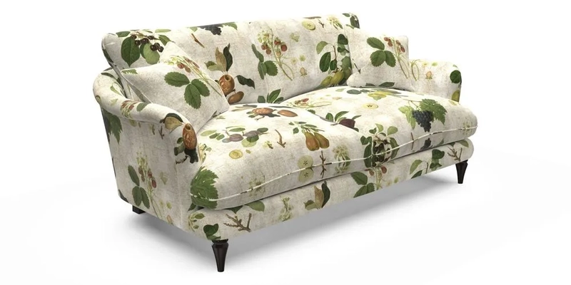 Pugin 3 Seater Sofa in V&A Threads of India Varanasi Wilderness Ink