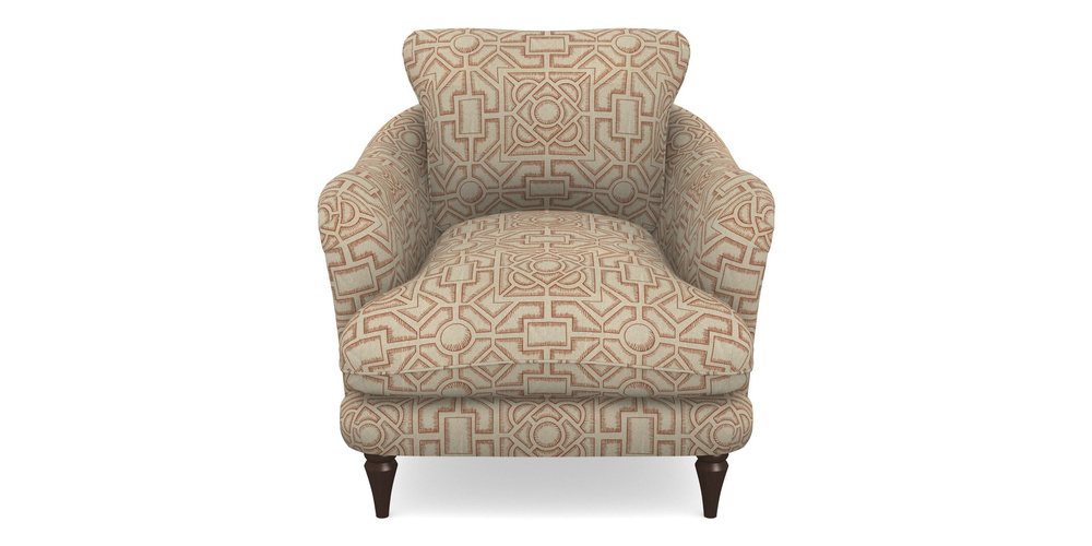 Product photograph of Pugin Chair In Rhs Collection - Large Knot Garden Linen - Terracotta from Sofas and Stuff Limited