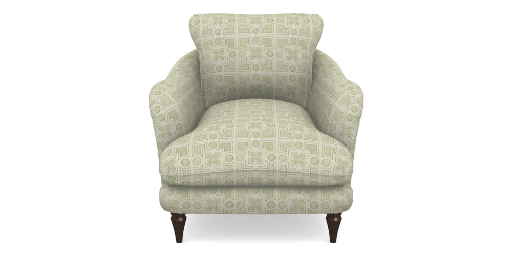 Product photograph of Pugin Chair In Rhs Collection - Small Knot Garden Cotton Weave - Green from Sofas and Stuff Limited