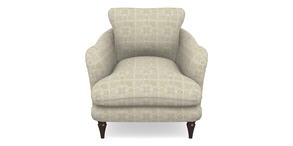 Product photograph of Pugin Chair In Rhs Collection - Small Knot Garden Cotton Weave - Olive from Sofas and Stuff Limited