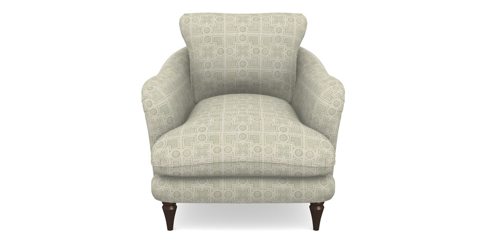 Product photograph of Pugin Chair In Rhs Collection - Small Knot Garden Cotton Weave - Pistachio from Sofas and Stuff Limited