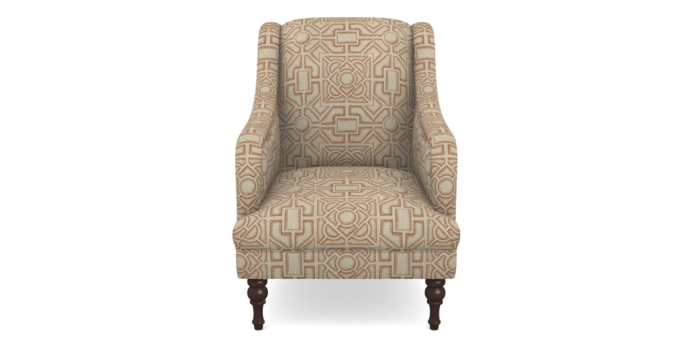 Product photograph of Rothermere Chair In Rhs Collection - Large Knot Garden Linen - Terracotta from Sofas and Stuff Limited