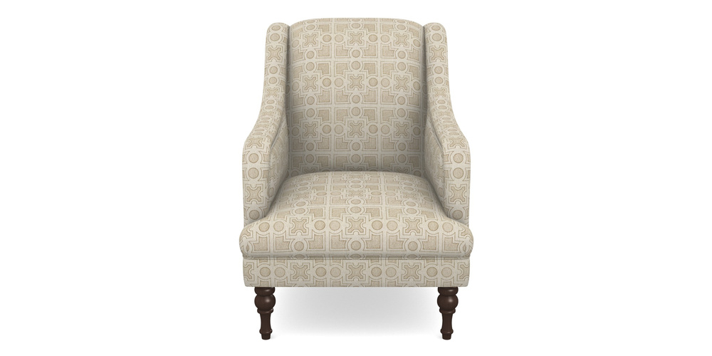 Product photograph of Rothermere Chair In Rhs Collection - Small Knot Garden Cotton Weave - Gold from Sofas and Stuff Limited