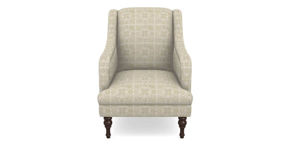 Product photograph of Rothermere Chair In Rhs Collection - Small Knot Garden Cotton Weave - Olive from Sofas and Stuff Limited