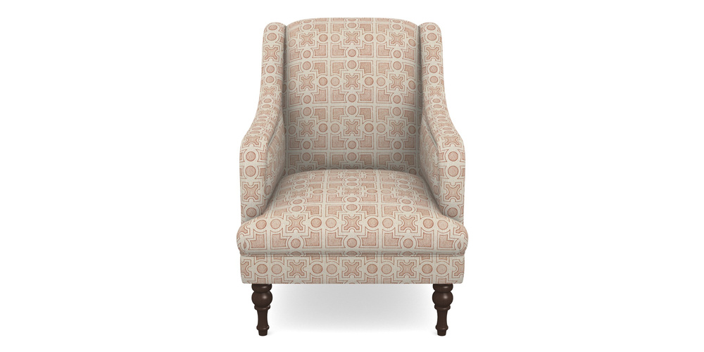 Product photograph of Rothermere Chair In Rhs Collection - Small Knot Garden Cotton Weave - Terracotta from Sofas and Stuff Limited