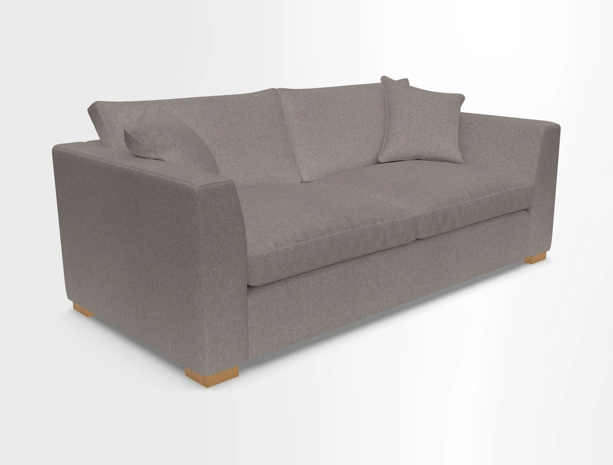 Wadenhoe 4 Seater Sofa in Two Tone Plain Biscuit