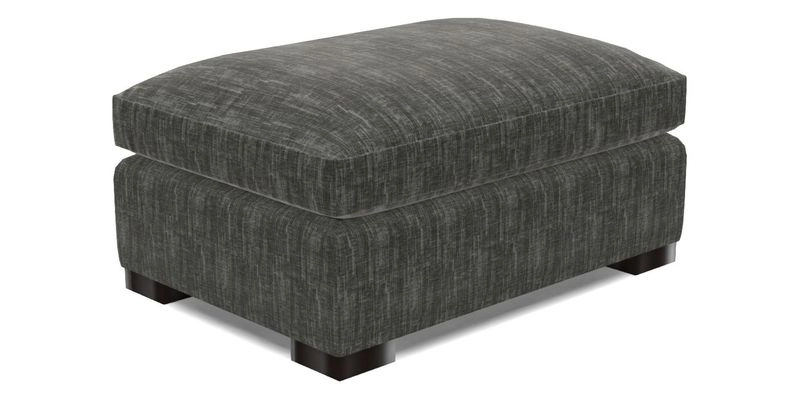 Wadenhoe Footstool in Two Tone Plain Biscuit