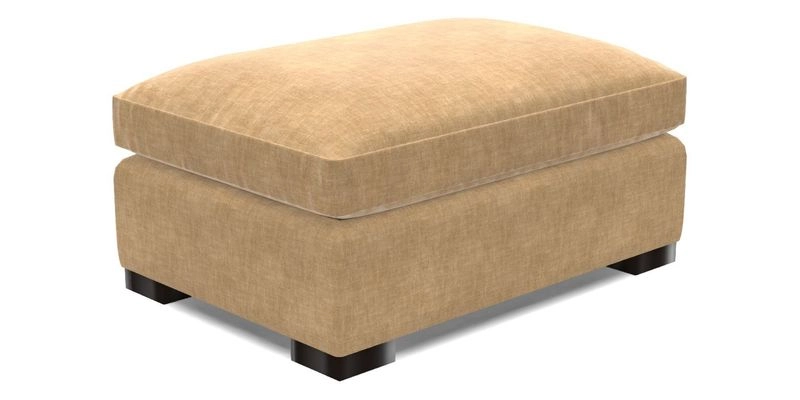 Wadenhoe Footstool in Two Tone Plain Biscuit Wadenhoe Footstool in Two Tone Plain Biscuit