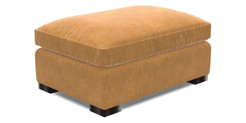 Wadenhoe Footstool in Two Tone Plain Biscuit Wadenhoe Footstool in Two Tone Plain Biscuit