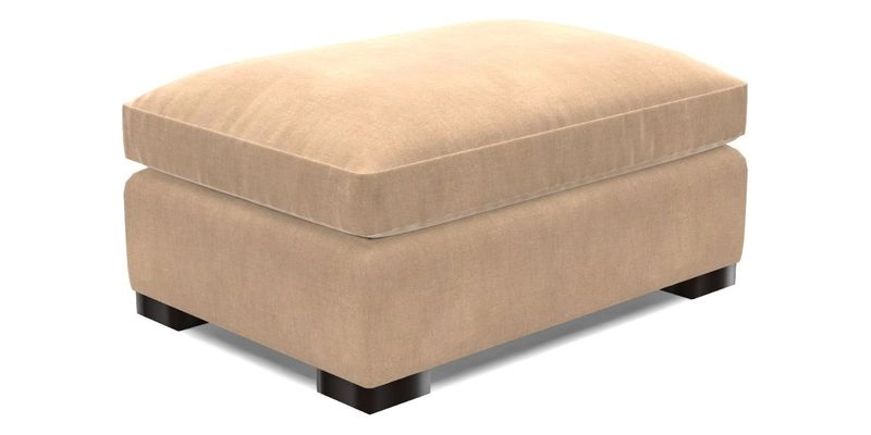 Wadenhoe Footstool in Two Tone Plain Biscuit
