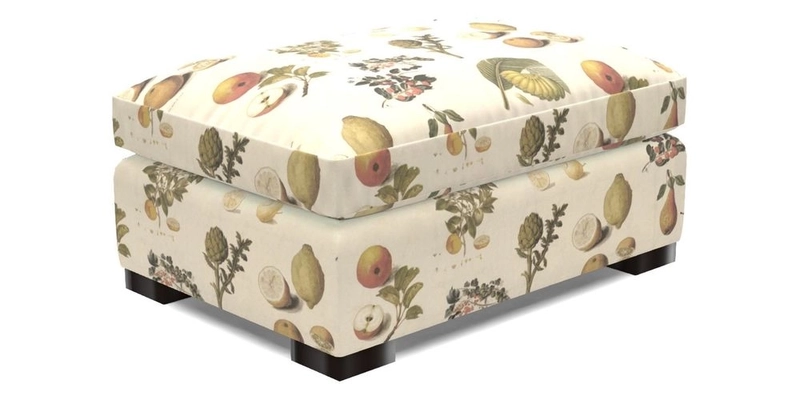 Wadenhoe Footstool in Two Tone Plain Biscuit