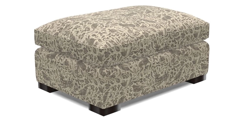 Wadenhoe Footstool in Two Tone Plain Biscuit