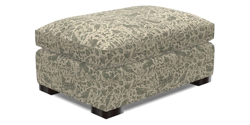 Wadenhoe Footstool in Two Tone Plain Biscuit