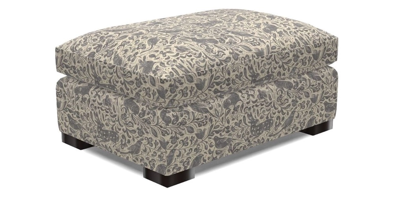 Wadenhoe Footstool in Two Tone Plain Biscuit