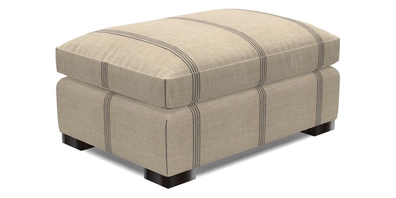 Wadenhoe Footstool in Two Tone Plain Biscuit Wadenhoe Footstool in Two Tone Plain Biscuit