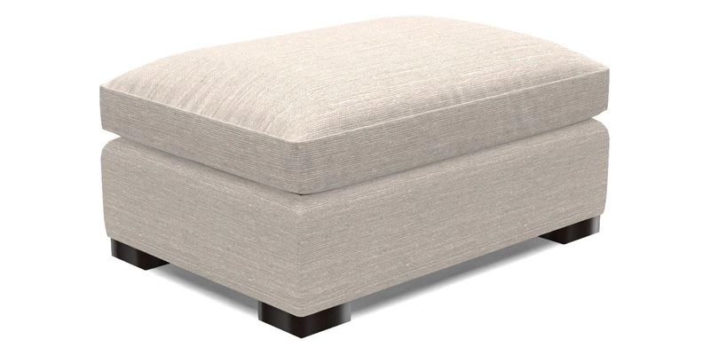 Wadenhoe Footstool in Two Tone Plain Biscuit