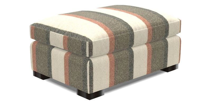 Wadenhoe Footstool in Two Tone Plain Biscuit