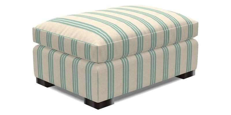 Wadenhoe Footstool in Two Tone Plain Biscuit