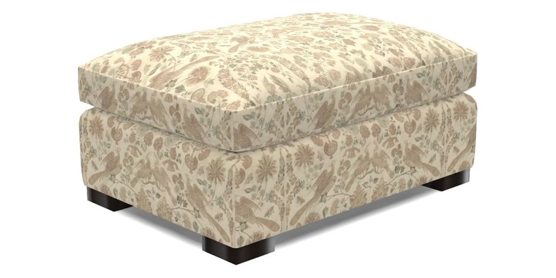 Wadenhoe Footstool in Two Tone Plain Biscuit