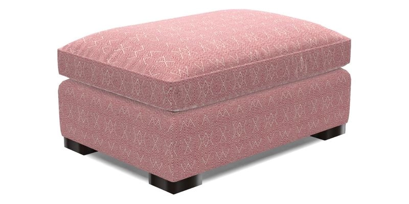 Wadenhoe Footstool in Two Tone Plain Biscuit