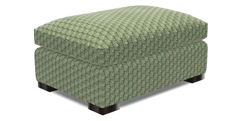 Wadenhoe Footstool in Two Tone Plain Biscuit