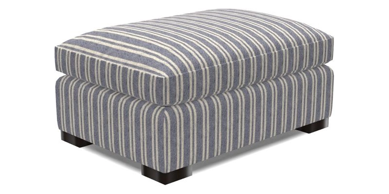Wadenhoe Footstool in Two Tone Plain Biscuit