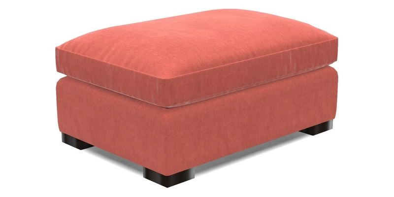 Wadenhoe Footstool in Two Tone Plain Biscuit