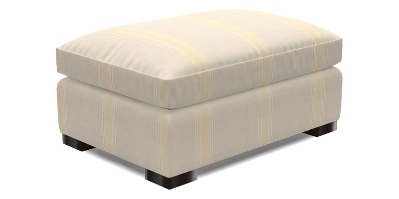 Wadenhoe Footstool in Two Tone Plain Biscuit