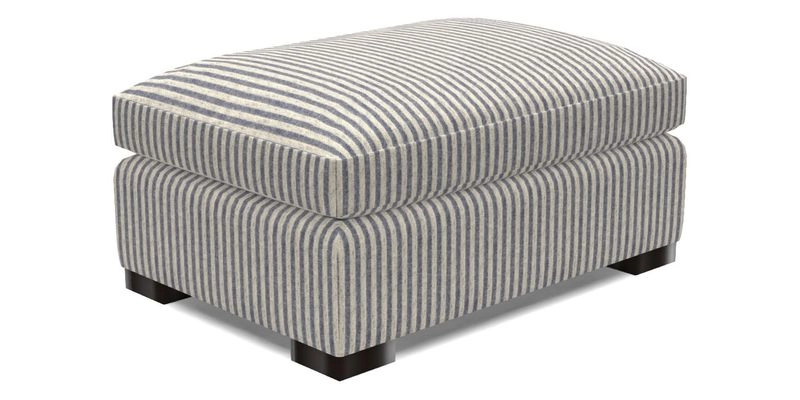 Wadenhoe Footstool in Two Tone Plain Biscuit
