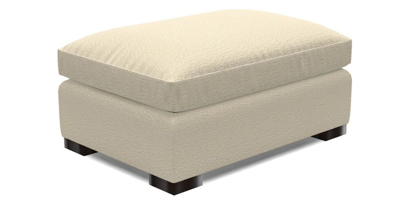 Wadenhoe Footstool in Two Tone Plain Biscuit