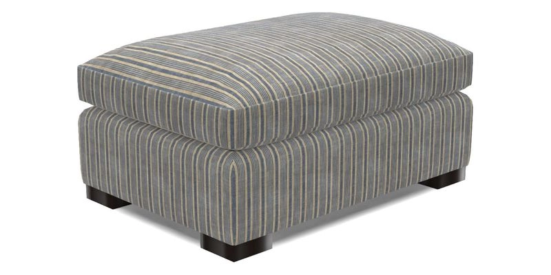 Wadenhoe Footstool in Two Tone Plain Biscuit