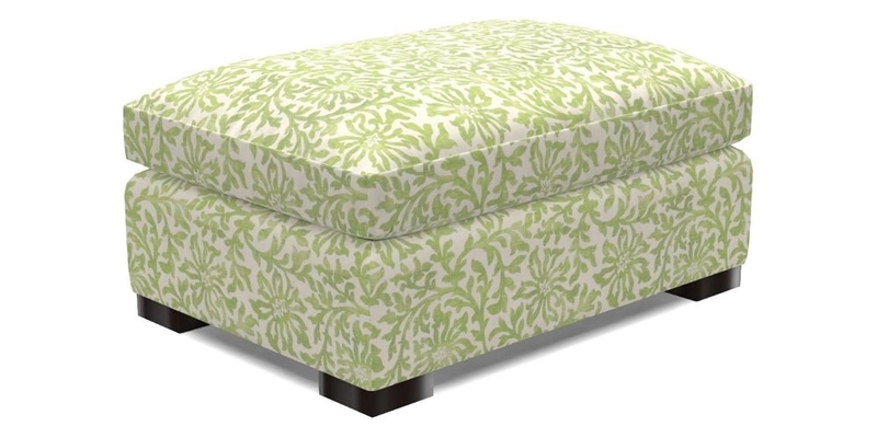 Wadenhoe Footstool in Two Tone Plain Biscuit