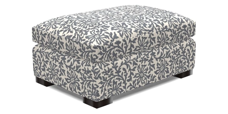 Wadenhoe Footstool in Two Tone Plain Biscuit