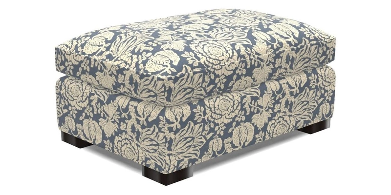 Wadenhoe Footstool in Two Tone Plain Biscuit