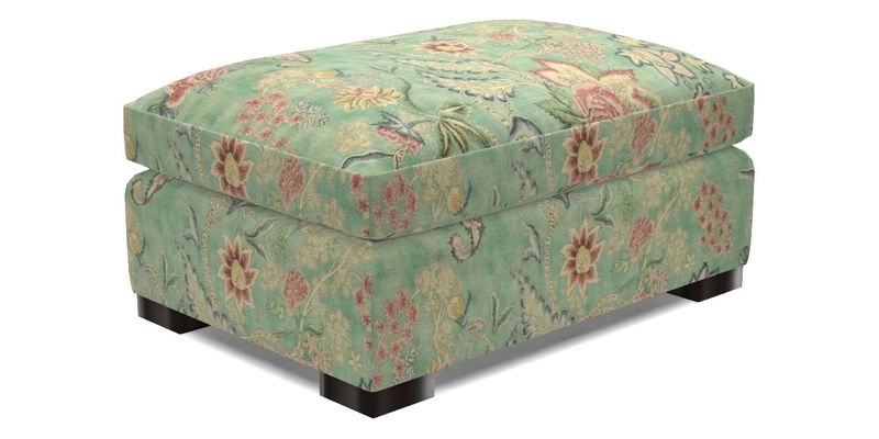 Wadenhoe Footstool in Two Tone Plain Biscuit