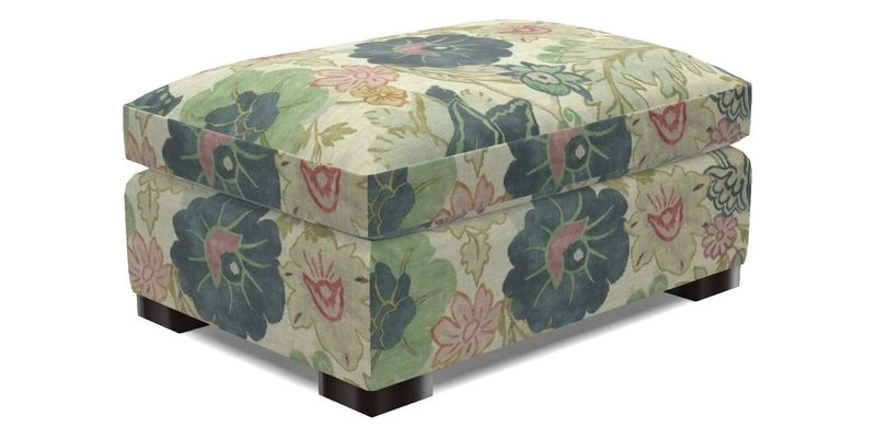 Wadenhoe Footstool in Two Tone Plain Biscuit