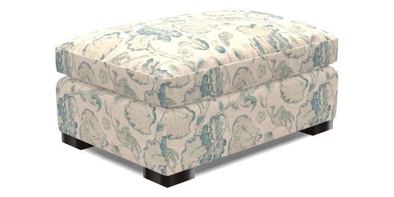 Wadenhoe Footstool in Two Tone Plain Biscuit