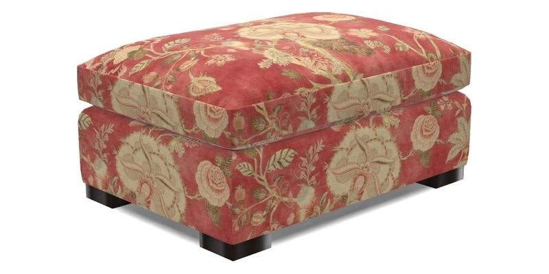 Wadenhoe Footstool in Two Tone Plain Biscuit