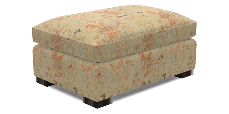 Wadenhoe Footstool in Two Tone Plain Biscuit