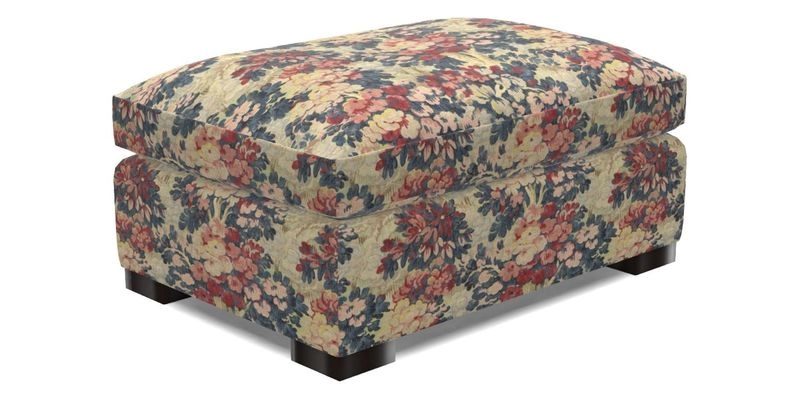 Wadenhoe Footstool in Two Tone Plain Biscuit