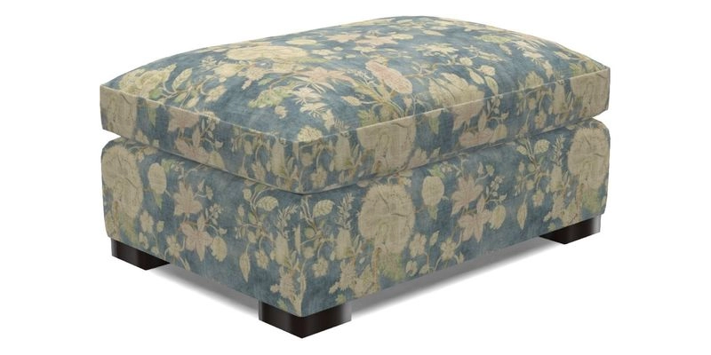 Wadenhoe Footstool in Two Tone Plain Biscuit