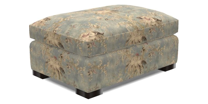 Wadenhoe Footstool in Two Tone Plain Biscuit