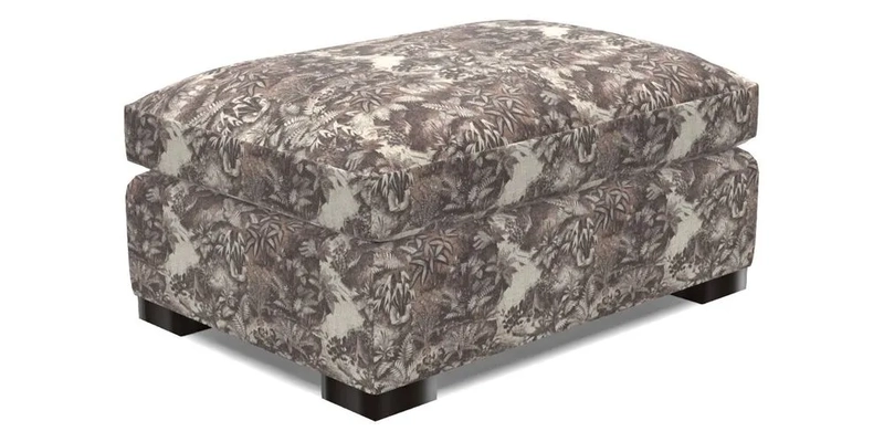 Wadenhoe Footstool in Two Tone Plain Biscuit