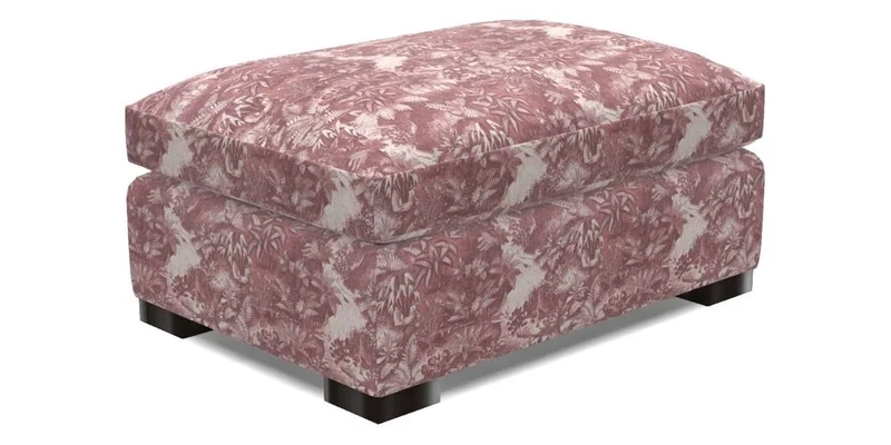 Wadenhoe Footstool in Two Tone Plain Biscuit