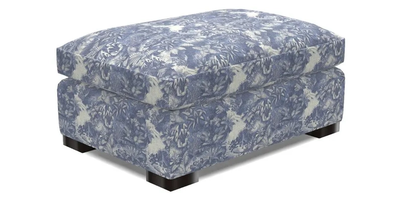 Wadenhoe Footstool in Two Tone Plain Biscuit