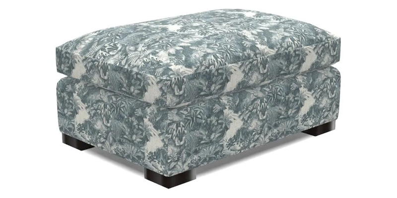 Wadenhoe Footstool in Two Tone Plain Biscuit
