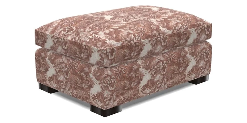 Wadenhoe Footstool in Two Tone Plain Biscuit