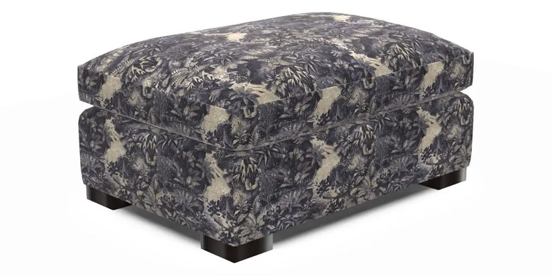 Wadenhoe Footstool in Two Tone Plain Biscuit